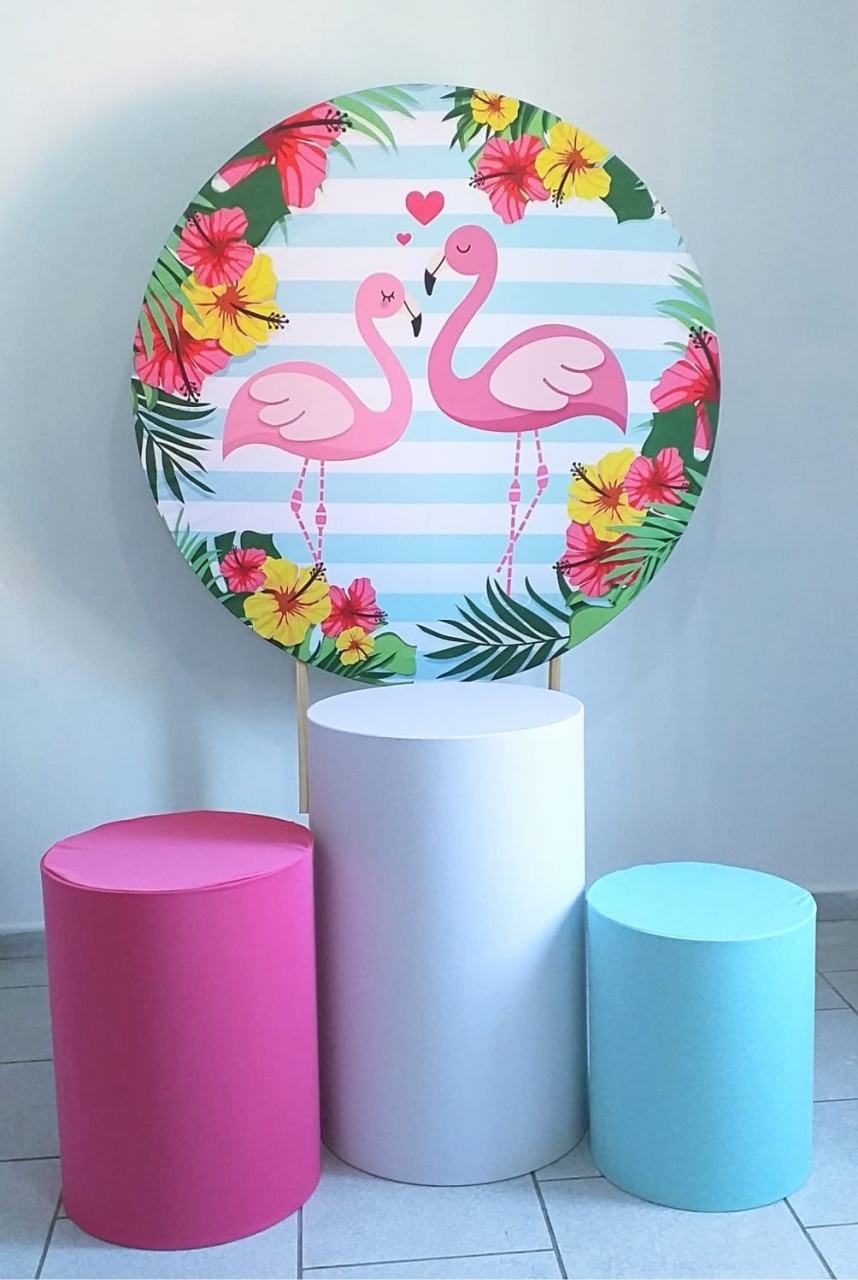 Flamingo Kit Padrão 1 Com Capas de Cilindros Lisas  - Cassia Decore e Celebre