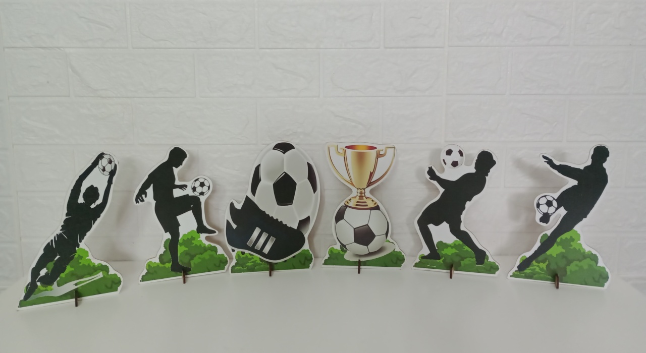Displays Futebol C/5 Unidades - Cassia Decore e Celebre