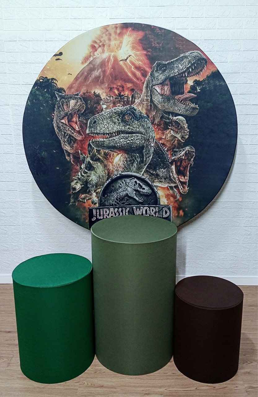 Dinossauros Kit Padrão 1 Com Capas de Cilindros  Lisas - Cassia Decore e Celebre
