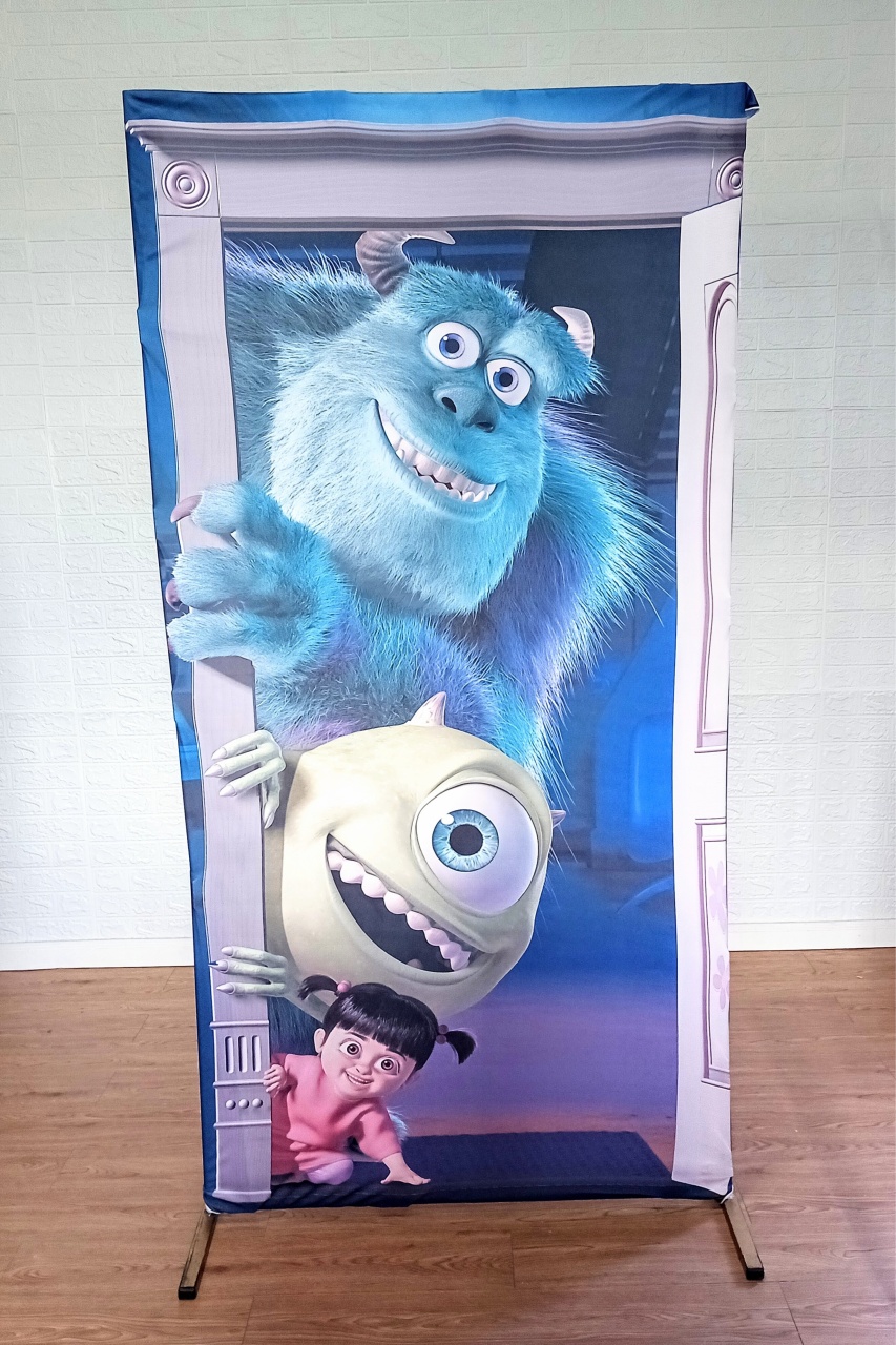 Kit Capa de Painel Retangular 2 X 1 Monstros S.a  Bu E Suporte Retangular  - Cassia Decore e Celebre