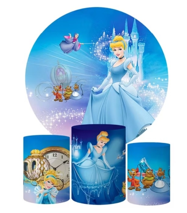 Cinderela Kit Padrão 1 C/ Capas de Cilindros Personalizadas  - Cassia Decore e Celebre