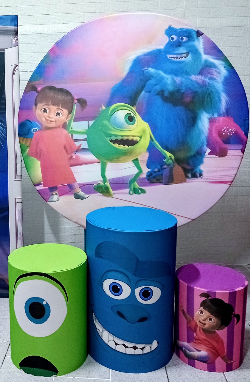 Monstros S.a Kit Padrão 1 Com Capas de Cilindros Personalizadas - Cassia Decore e Celebre