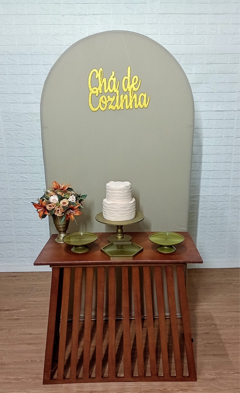 Kit Painel Romano Chá de Cozinha 1 Mesa Ripada - Cassia Decore e Celebre