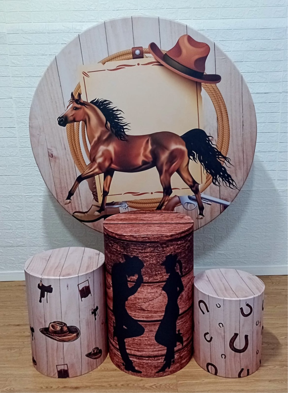 Country Kit Padrão 1 Com Capas de Cilindros Personalizadas - Cassia Decore e Celebre