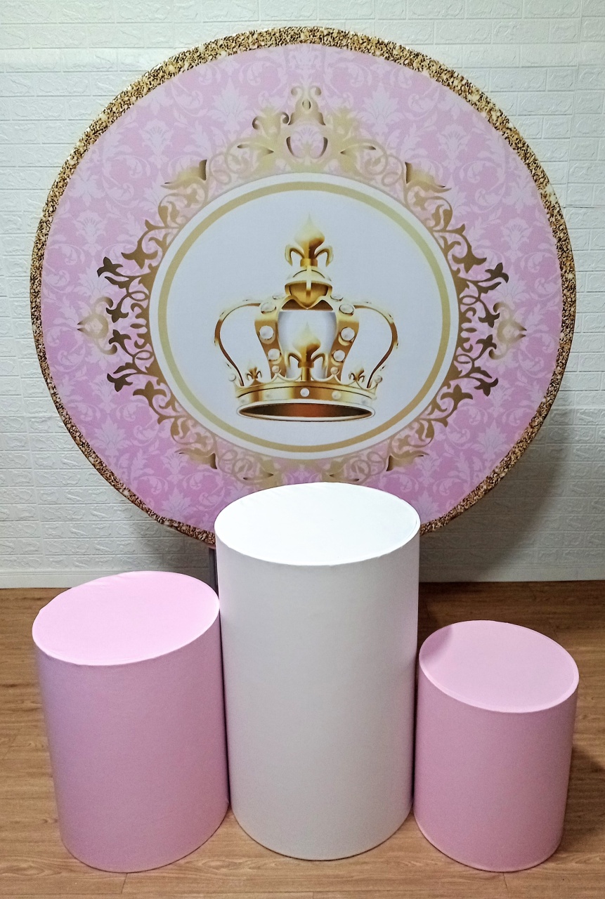 Coroa Realeza Kit Padrão 1 Com Capas de Cilindros Lisas  - Cassia Decore e Celebre