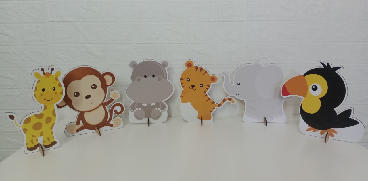 Displays Safari Mdf C/6 Unidades - Cassia Decore e Celebre