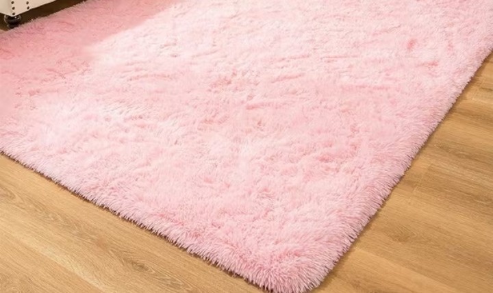 Tapete Peludo Rosa 2X1,50M  - Cassia Decore e Celebre