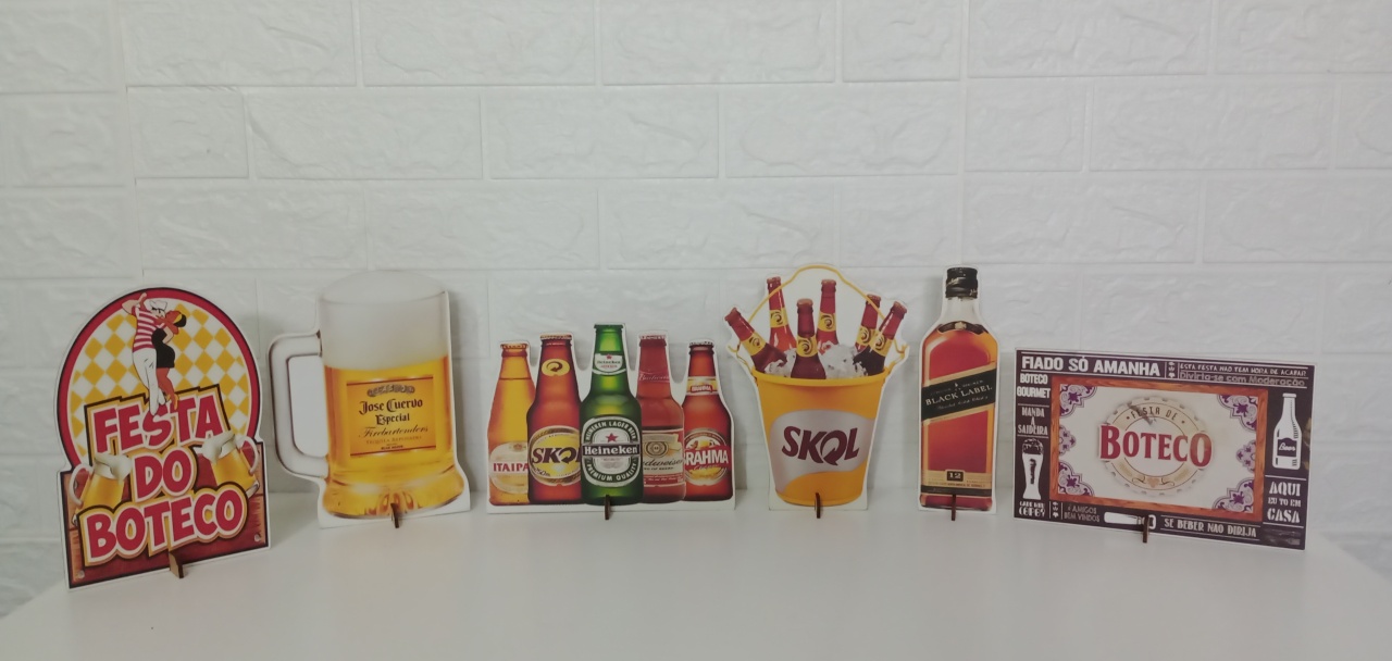 Displays Boteco Mdf C/6 Unidades   - Cassia Decore e Celebre