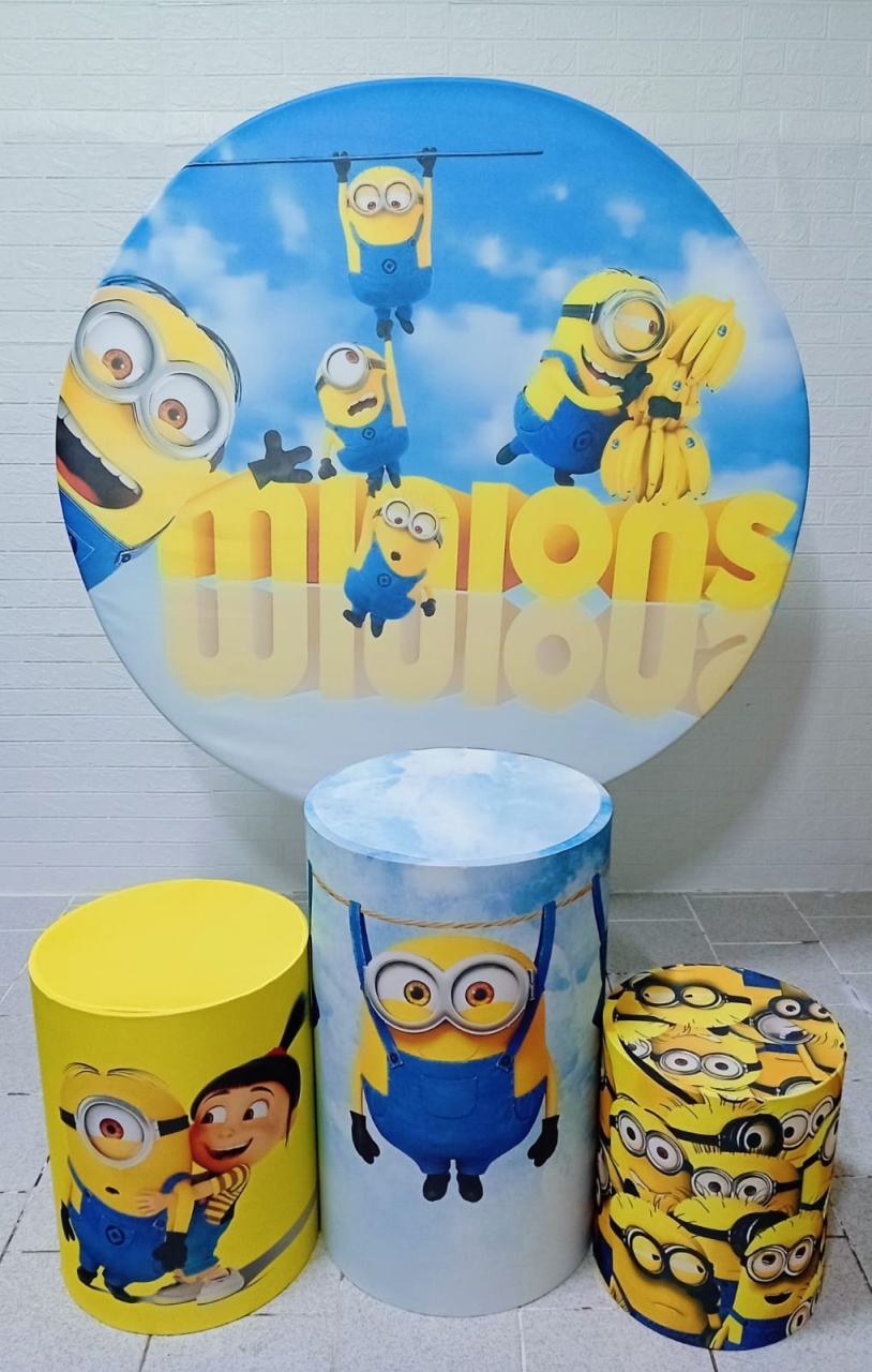 Minions 2 Kit Padrão 1 Com Capas Personalizadas   - Cassia Decore e Celebre