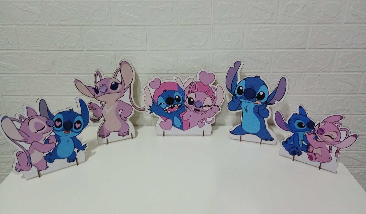Kit Displays de Mesa Stitch E Angel Mdf 5 Unidades (Cópia) - Cassia Decore e Celebre