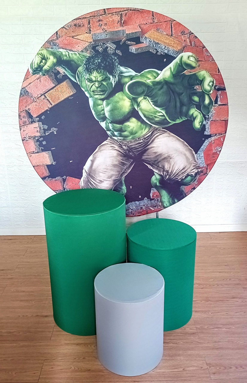 Hulk Kit Padrão 1 C/ Capas  de Cilindros Lisas   - Cassia Decore e Celebre
