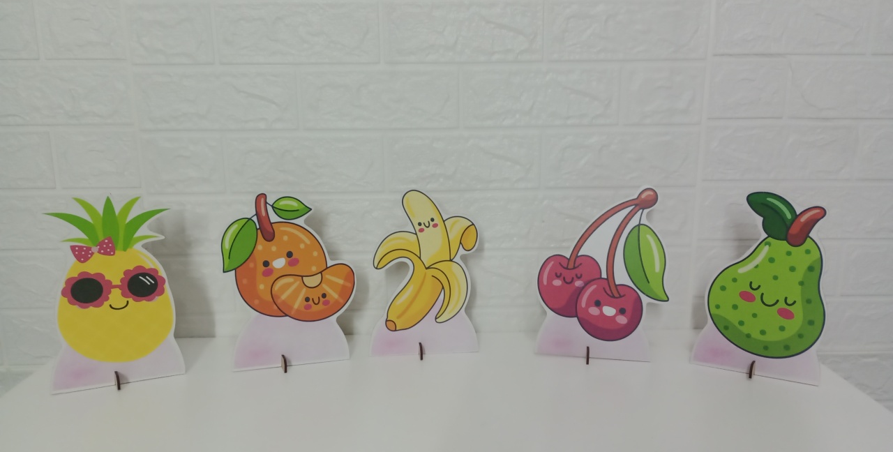  Kit Displays Frutinhas Mdf 5 Unidades  - Cassia Decore e Celebre