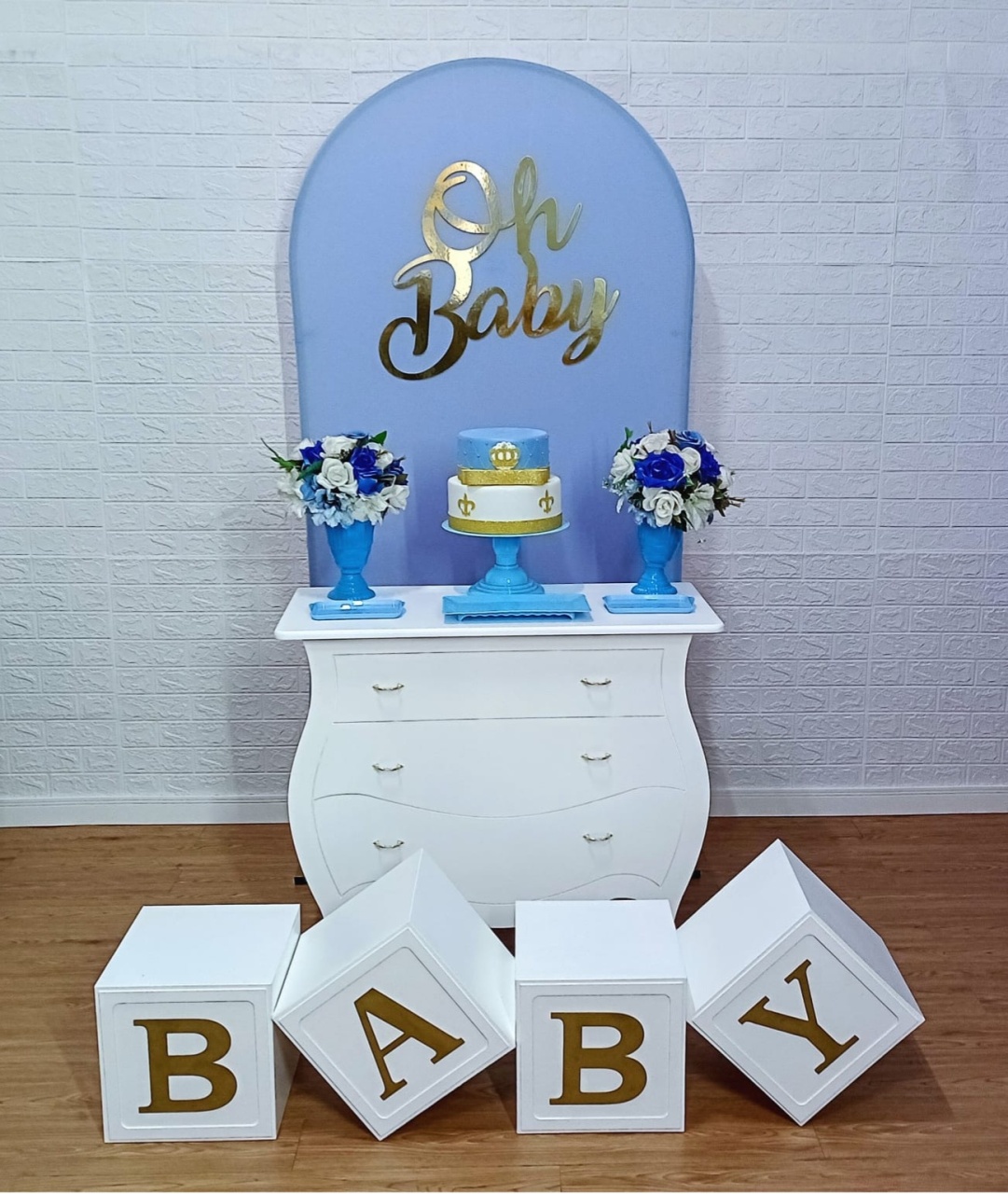 Kit Chá de Bebê Azul - Slim 1 - Cassia Decore e Celebre