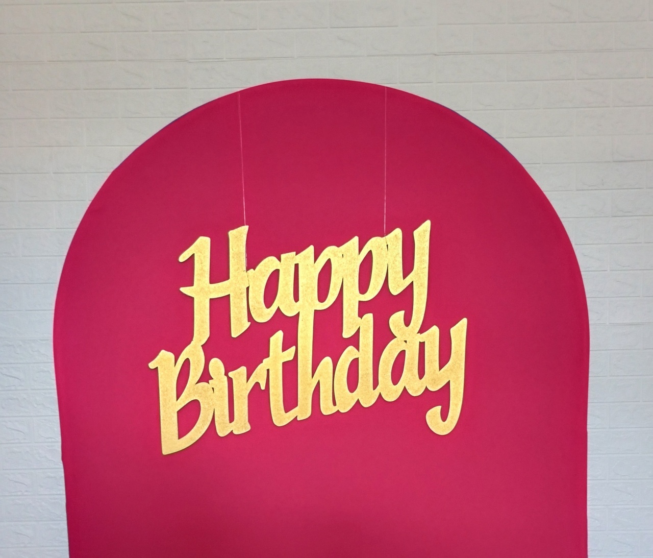 Letreiro Happy Birthday Mdf Dourado C/ Brilho (03)  40 X 60 Cm  - Cassia Decore e Celebre