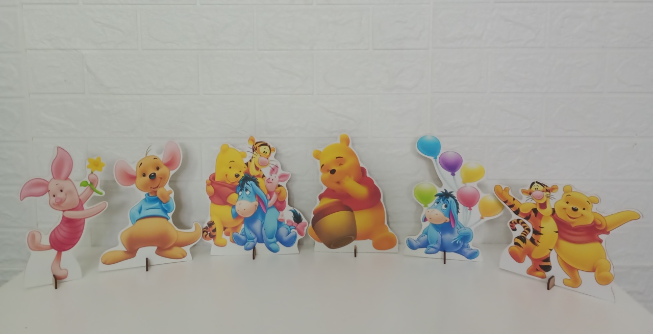 Displays Ursinho Pooh Mdf C/6 Unidades  - Cassia Decore e Celebre
