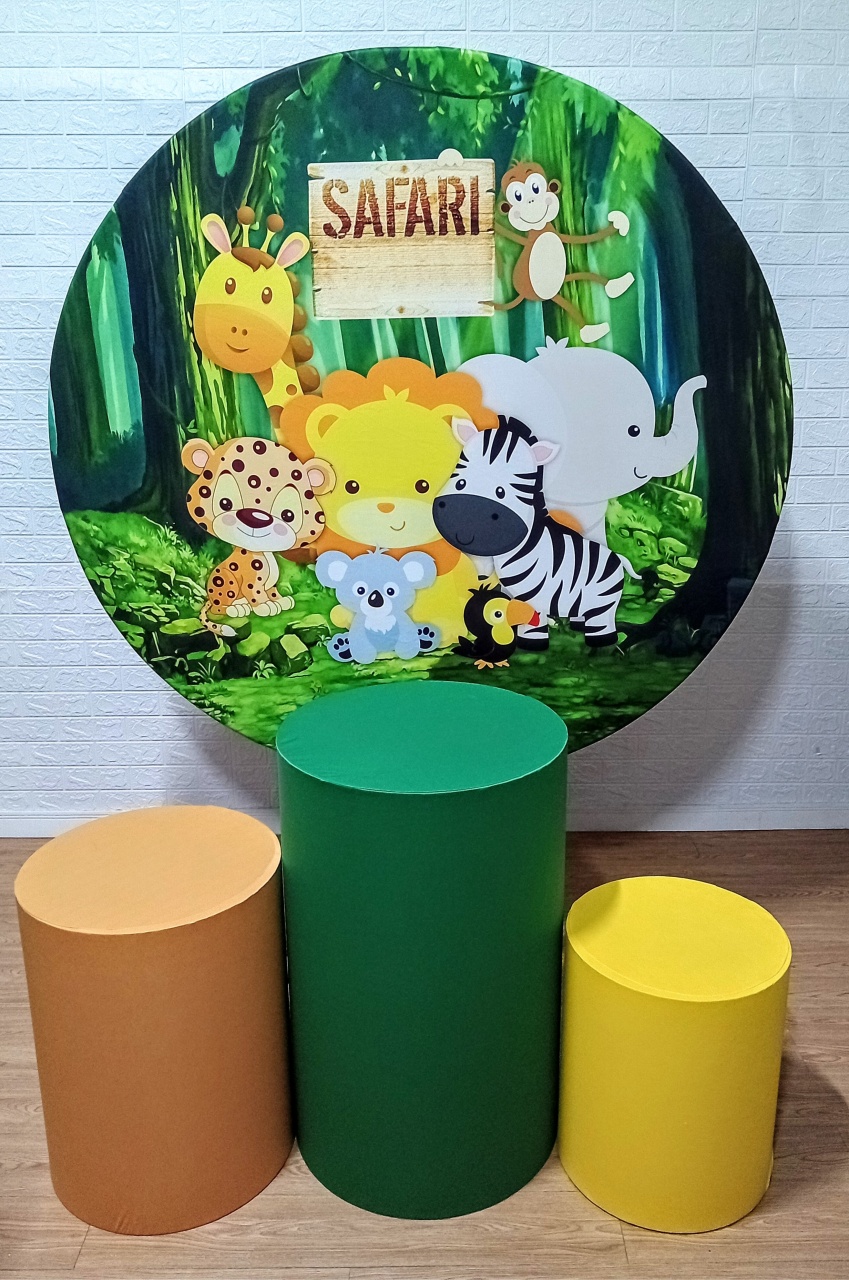 Safari C/ Placa  Kit Padrão 1 C/ Capas  de Cilindros Lisas - Cassia Decore e Celebre