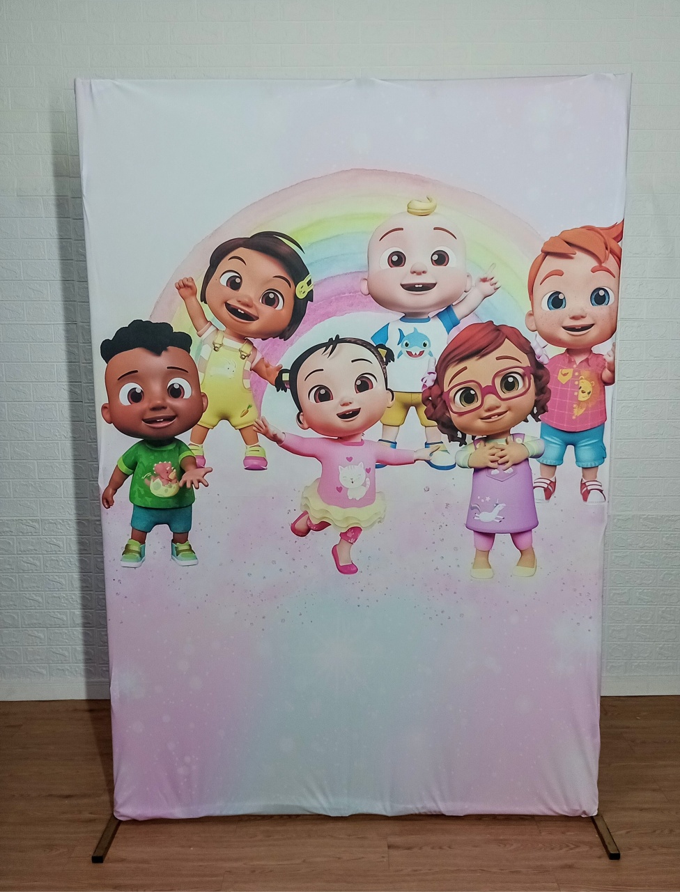 Kit Painel Retangular Lateral C/ Capa 2,20X1,50    Cocomelon - Cassia Decore e Celebre