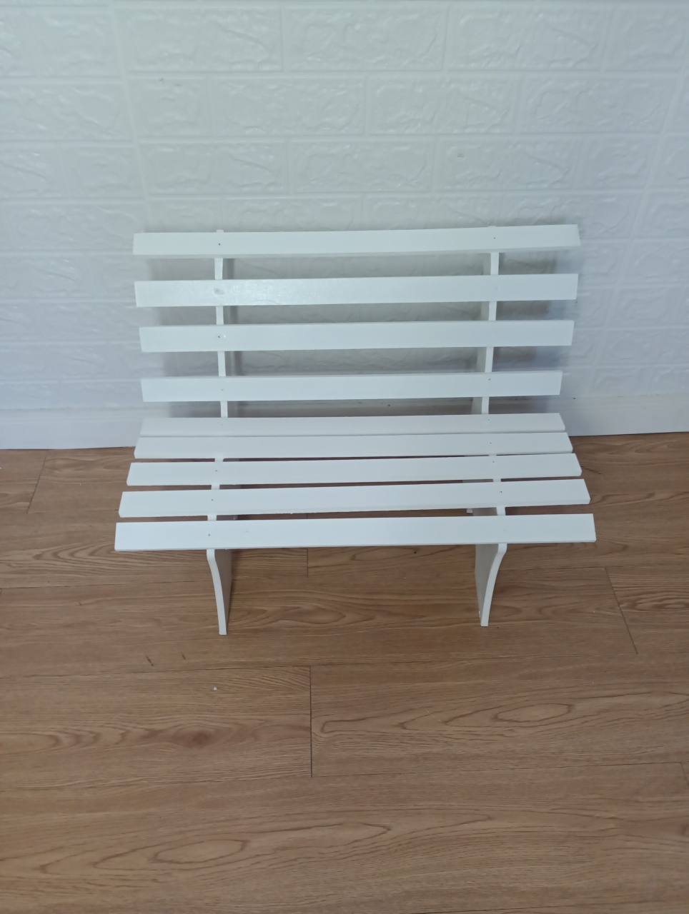 Banquinho de Praça  Infantil Branco Mdf - Cassia Decore e Celebre