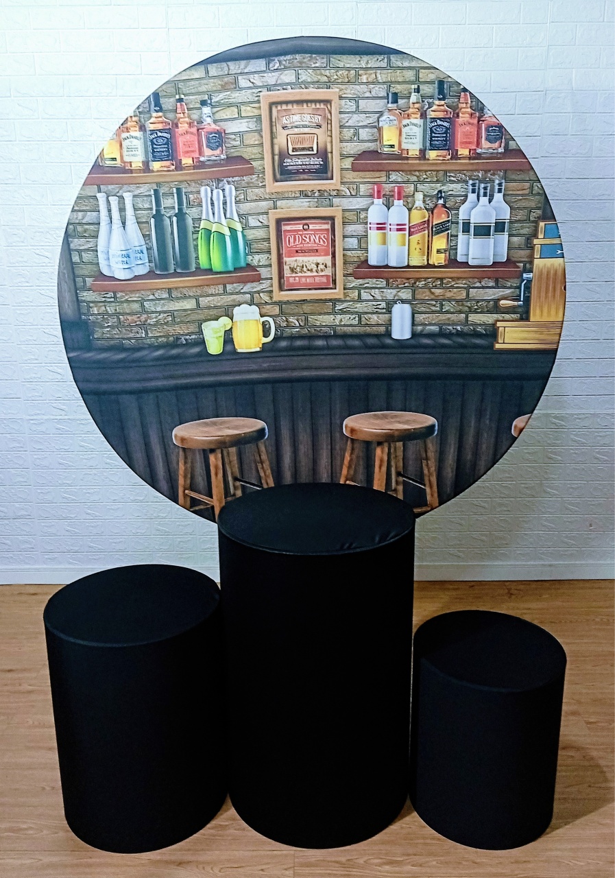 Boteco Kit Padrão 1 Com Capas de Cilindros Lisas  - Cassia Decore e Celebre