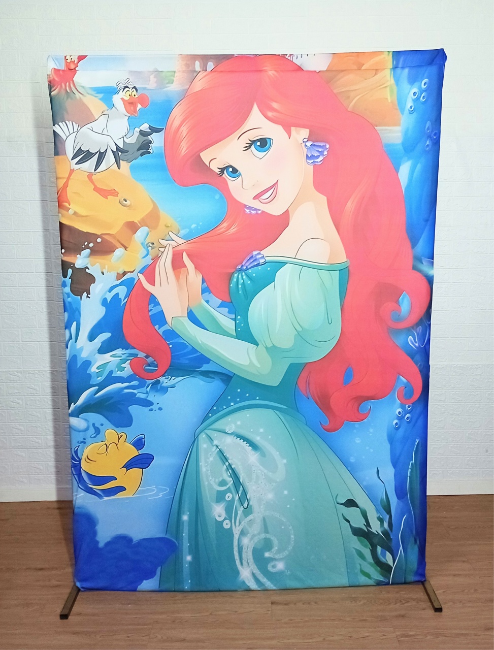 Kit Painel Retangular Lateral C/ Capa 2,20X1,50  Pequena Sereia - Cassia Decore e Celebre