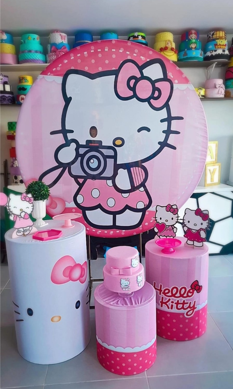 Kit Básico Hello Kitty Rosa Claropegue E Monte  - Decorações Paula Souza