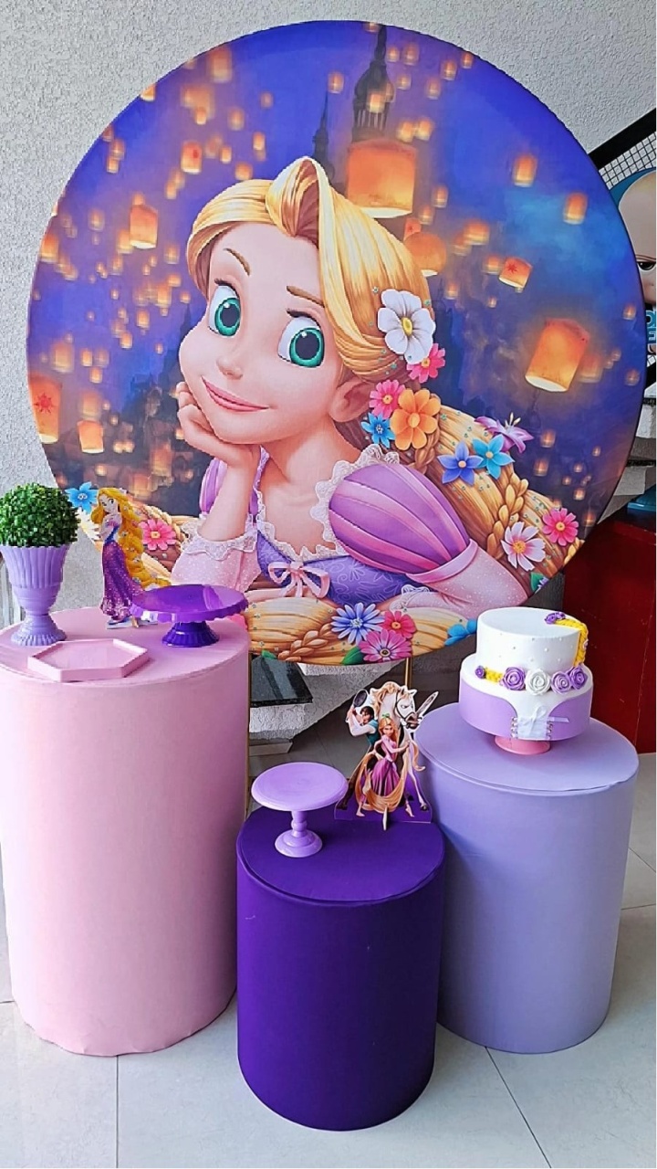 Kit Básico Rapunzel Pegue E Monte   - Decorações Paula Souza