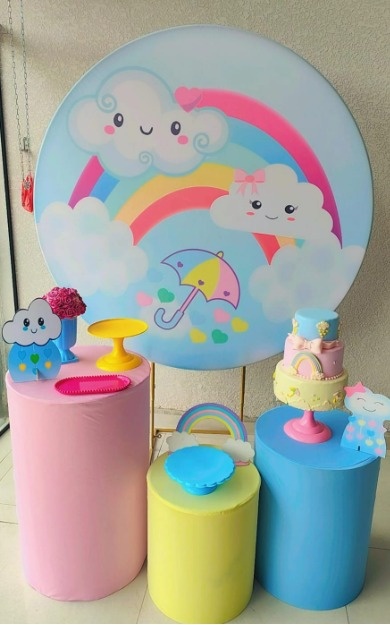 Kit Básico Chuva de Amor 2  Pegue E Monte  - Decorações Paula Souza