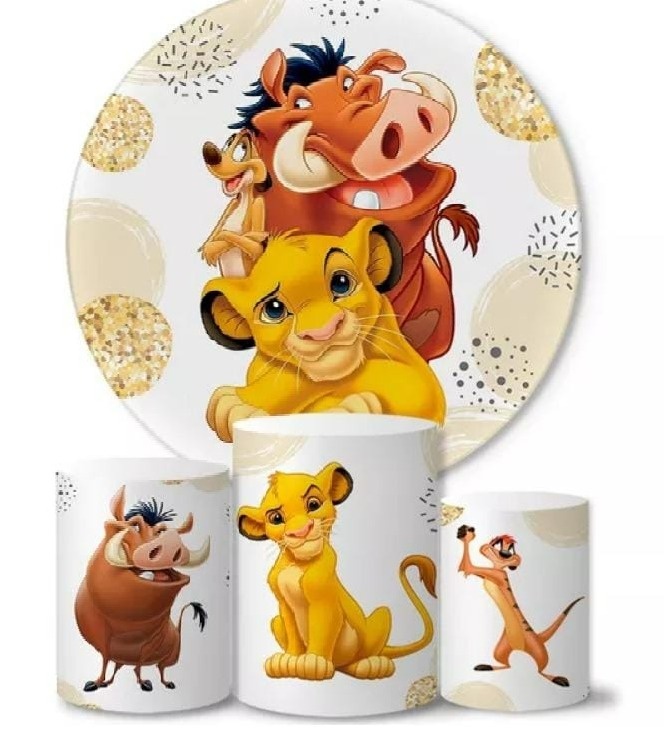 Kit Básico Simba  Pegue E Monte   - Decorações Paula Souza