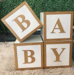 Cubos Baby Branco C/ Dourado G - imagem 2