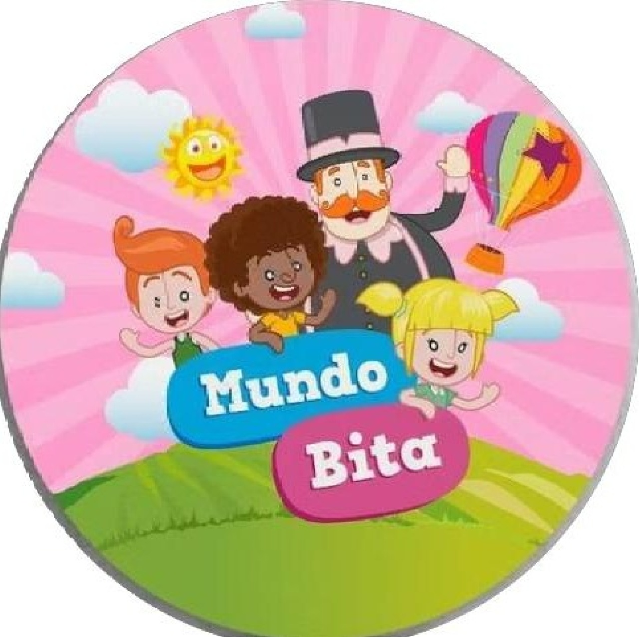 Capa Painel Redondo Mundo Bita - Sua Festa Pegue & Monte