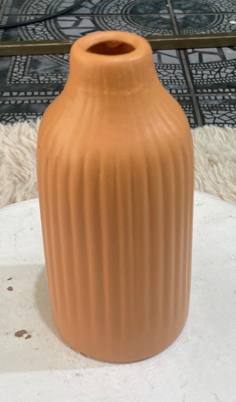 Vaso Cerâmica Laranja P - Sua Festa Pegue & Monte