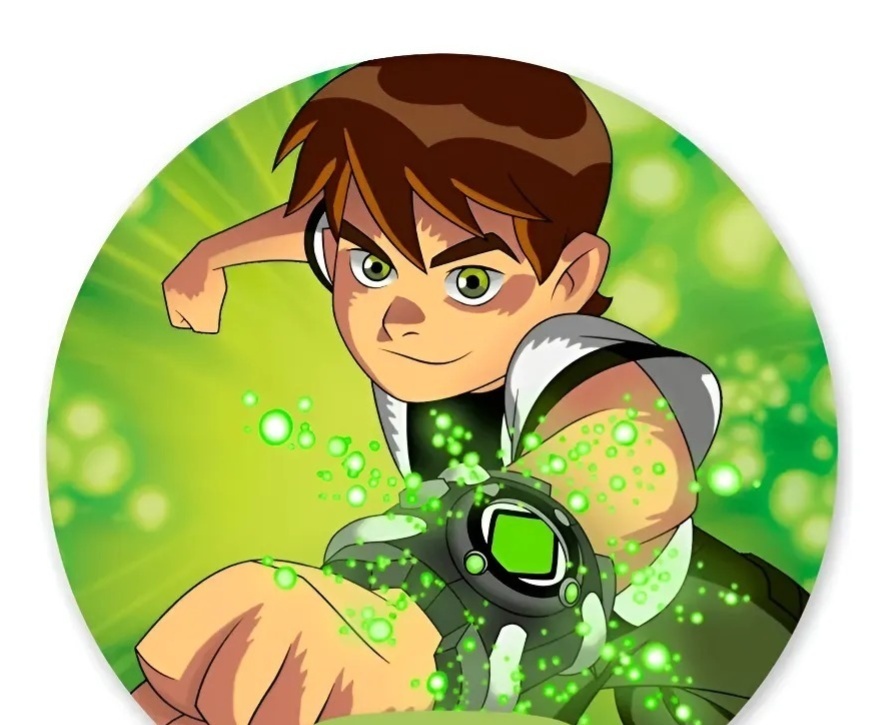 Capa Painel Redondo Ben 10 - Sua Festa Pegue & Monte