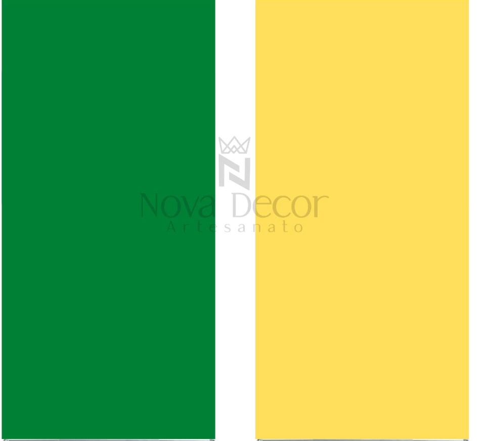 Capa Painel Retangular Amarelo/Verde Bandeira - Sua Festa Pegue & Monte