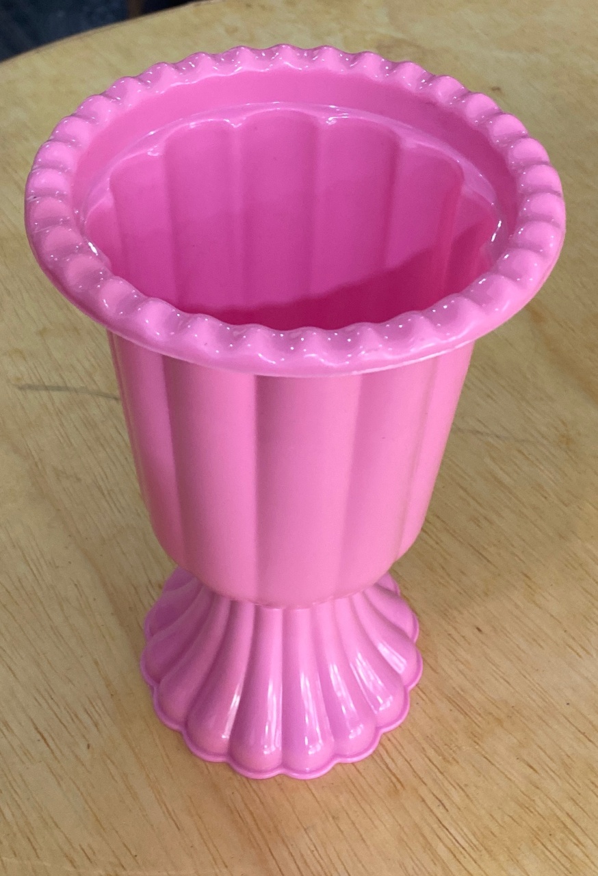 Vaso Romano de Mesa Rosa  - Sua Festa Pegue & Monte