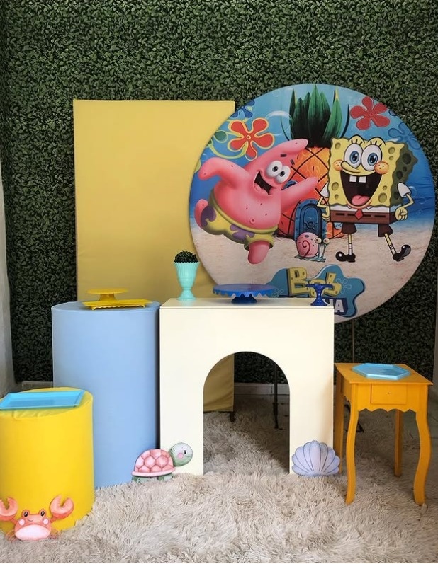 Kit Bob Esponja - 01 - Sua Festa Pegue & Monte