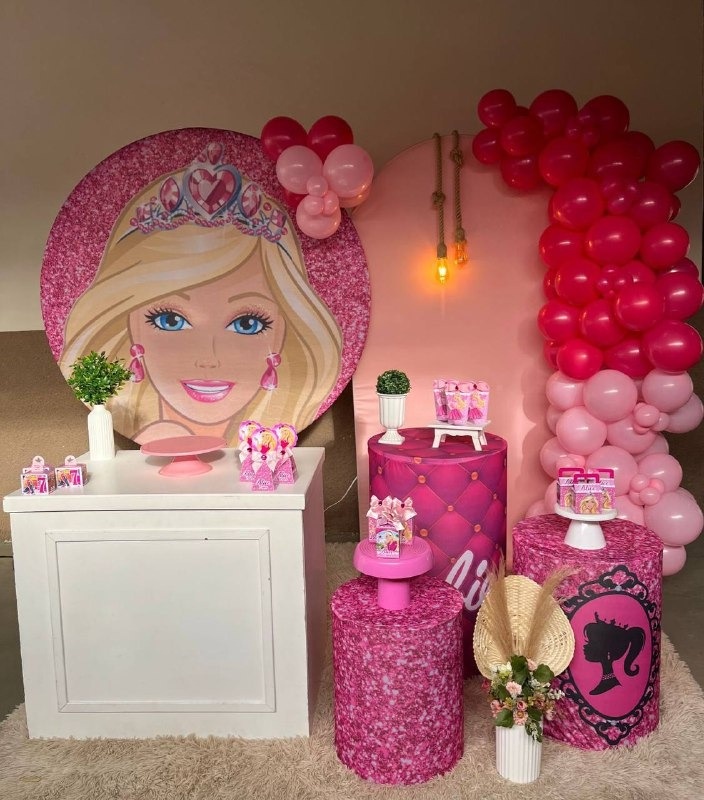 Kit Barbie Personalizado 2 - Sua Festa Pegue & Monte