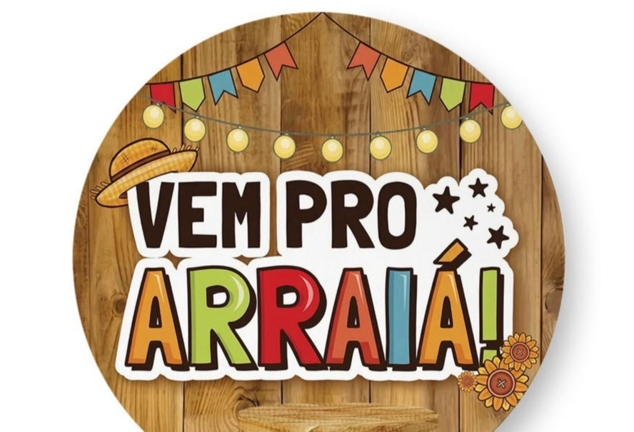 Capa Painel Redondo Arraiá 2 - Sua Festa Pegue & Monte