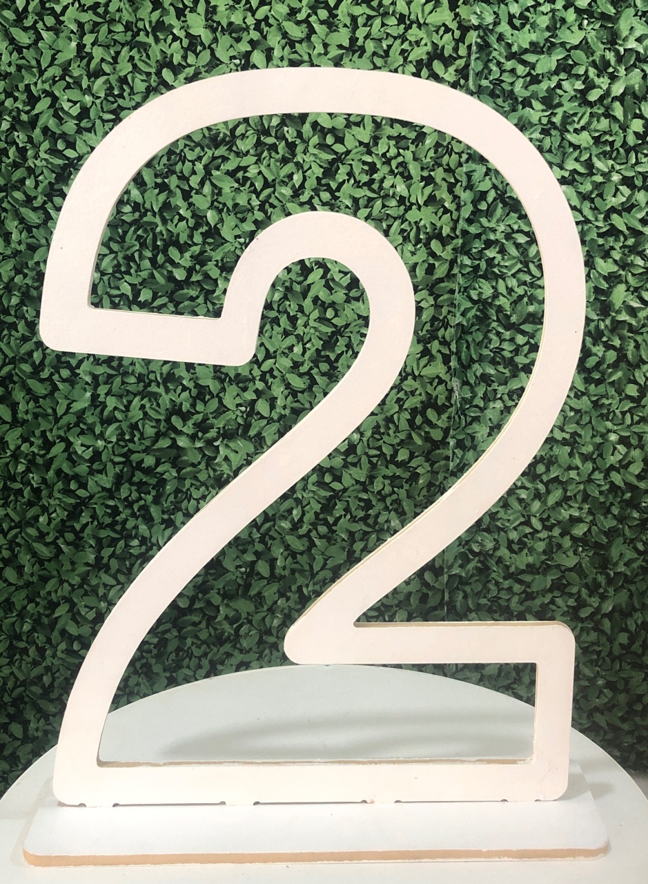 Número Mdf Branco 2 - Sua Festa Pegue & Monte