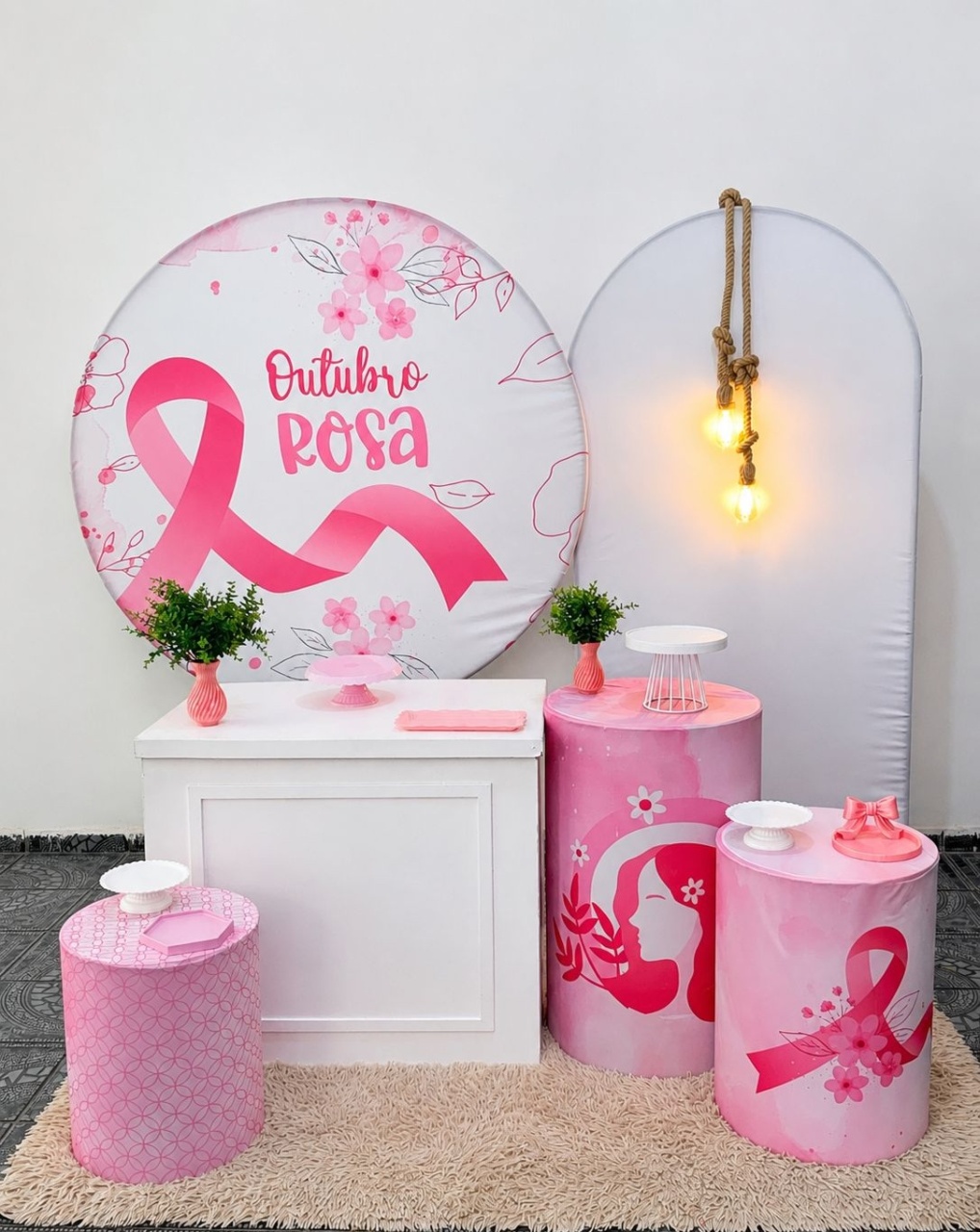 Kit Adulto - 106 (Outubro Rosa) - Sua Festa Pegue & Monte