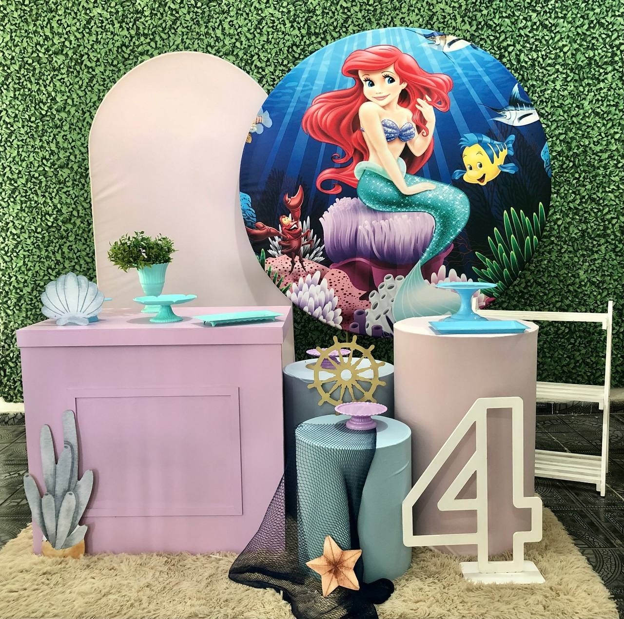 Kit Ariel A Pequena Sereia Personalizado 2 - Sua Festa Pegue & Monte