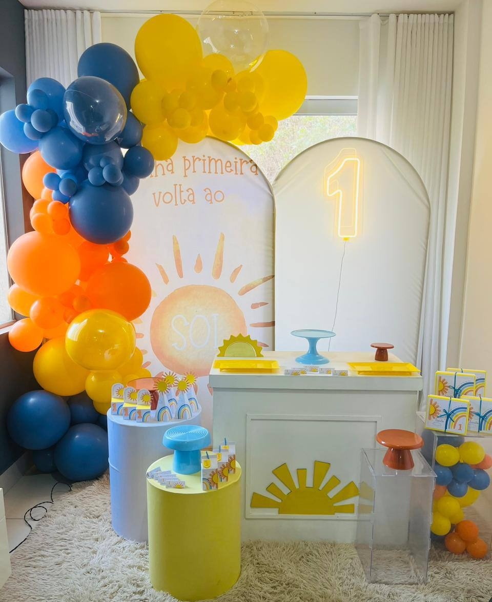 Kit Minha Primeiro Volta Ao Sol Personalizado - Sua Festa Pegue & Monte