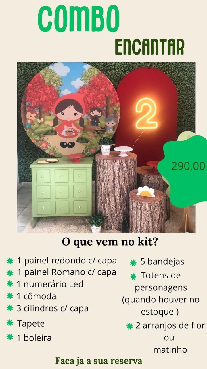 Combo Infantil Encantar - Sua Festa Pegue & Monte