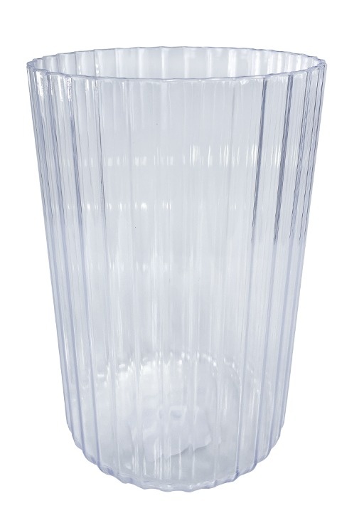 Vaso Acrílico Transparente Canelado  - Sua Festa Pegue & Monte