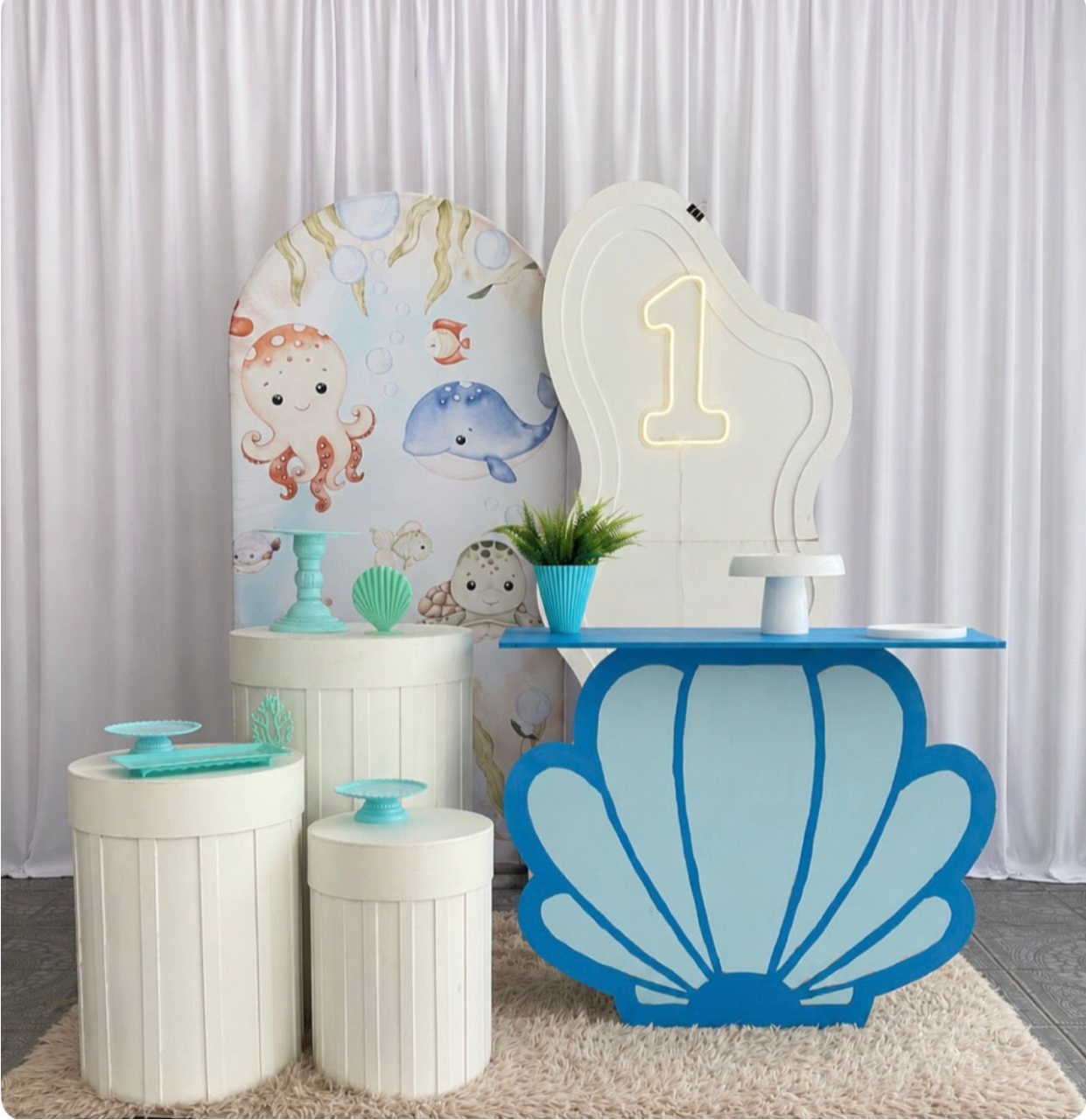 Kit Fundo Do Mar - Personalizado 1 - Sua Festa Pegue & Monte