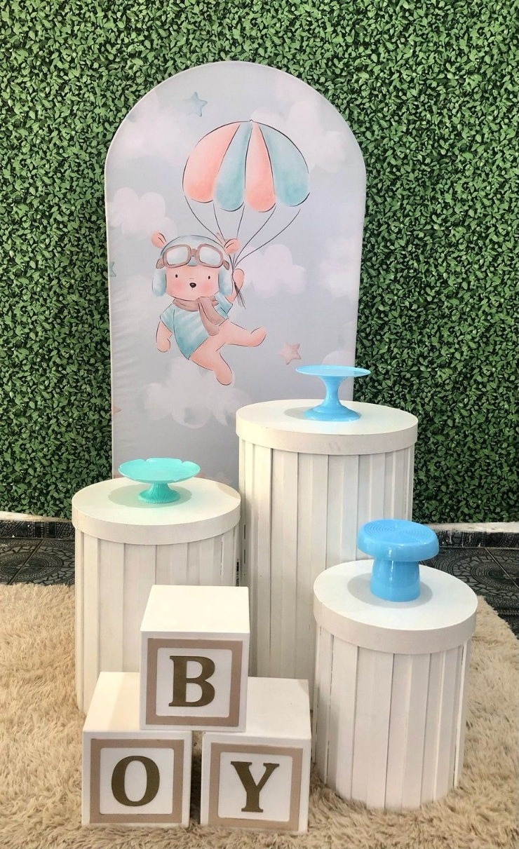 Kit Chá de Bebê Menino - 02 - Sua Festa Pegue & Monte