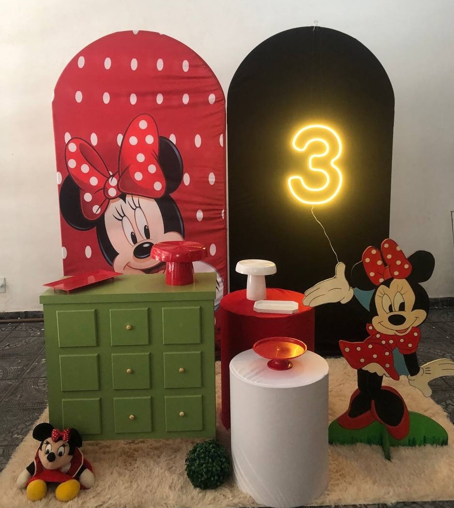 Kit Minnie Vermelho Encantar - Sua Festa Pegue & Monte