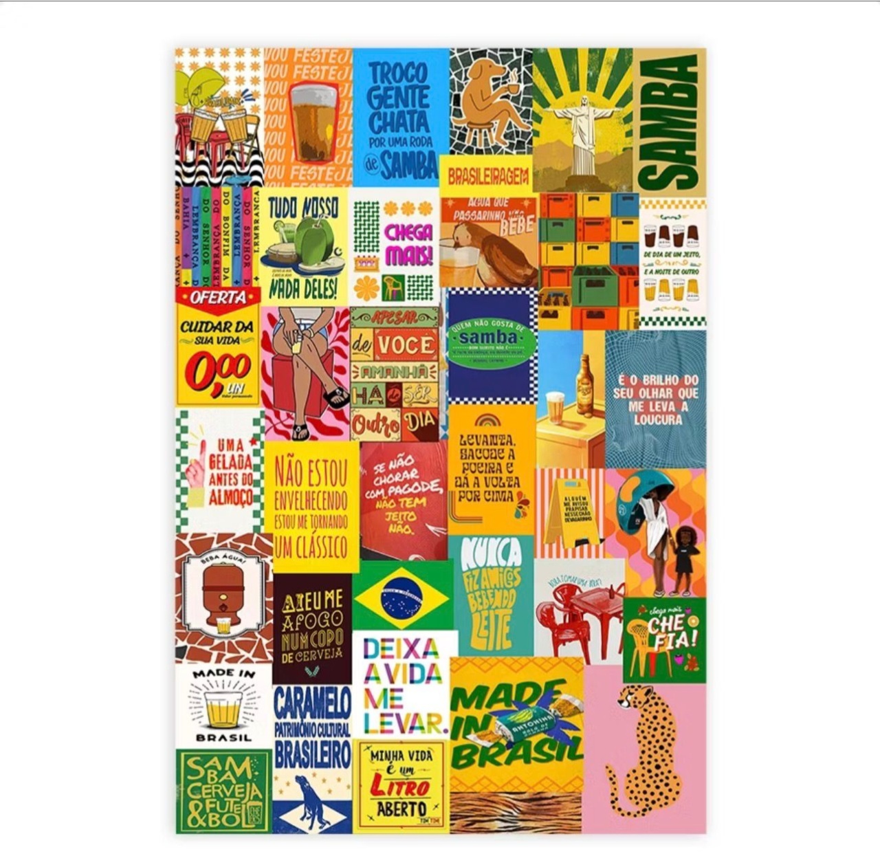 Capa Painel Retangular Brasilidades 2,20X1,5M  - Sua Festa Pegue & Monte