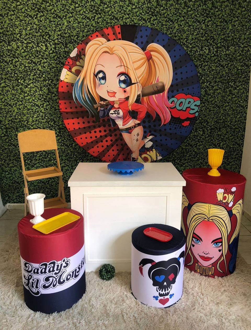 Kit Arlequina Personalizado 1 - Sua Festa Pegue & Monte