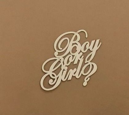 Letreiro Boy Or Girl Mdf - Sua Festa Pegue & Monte