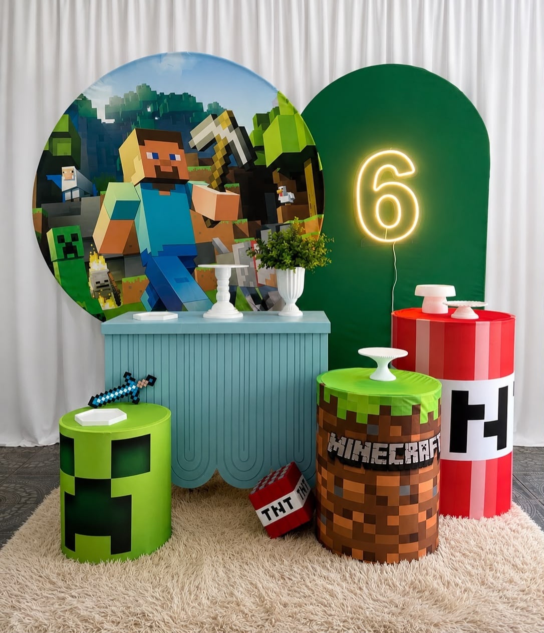 Kit Minecraft Personalizado - Sua Festa Pegue & Monte